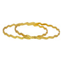 Stylish Designer Gold Plated Thin Zigzag Bangles