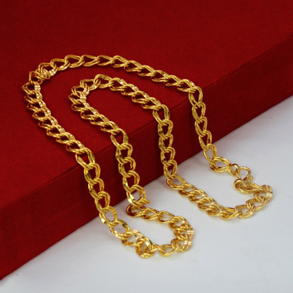 Stylish Gold Plated Double Curb Link Chain For Men