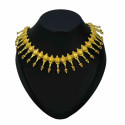 Gold Plated Designer Ruby Spike Necklace