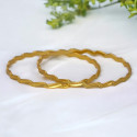Stylish Designer Gold Plated Zigzag Bangles