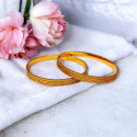 Beautiful Coir Design Gold Plated Bangles For Women