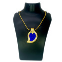 Classic Premium Gold Plated CZ Blue Mango Pendant