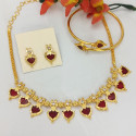 Traditional Palakka Necklace Set with Bangle Combo Set