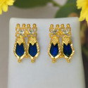 Classic Gold Plated Double Nagapadam Ear Studs