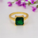 Trendy Gold Plated Synthetic Stone Finger Rings