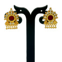 Stylish Gold Plated Round Palakka Ear Studs
