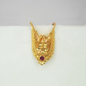 South Indian Gold Plated Ruby Stone Vanki Finger Ring
