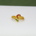 Stunning Gold Plated Stone Finger Ring