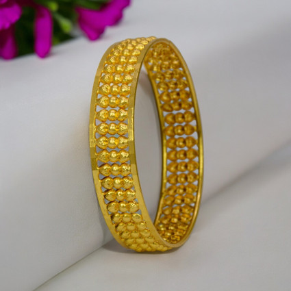 Gold Plated Designer Broad Bangle