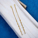 Thin Gold Plated Leaf Design Ear Chain Matti