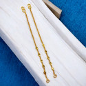 Thin Gold Plated Leaf Design Ear Chain Matti