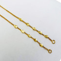 Thin Gold Plated Leaf Design Ear Chain Matti