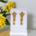 Trendy Gold Plated Semi-Precious Stone Drop Earrings