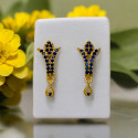 Trendy Gold Plated Semi-Precious Stone Drop Earrings
