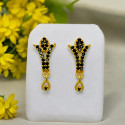 Trendy Gold Plated Semi-Precious Stone Drop Earrings
