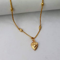 Delicate Gold Plated Chain With Heart Pendant Combo