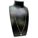 Delicate Gold Plated Chain With Heart Pendant Combo