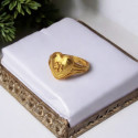 Endearing Gold Plated Floral Heart Finger Ring