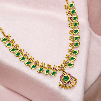 Indian Traditional Green Mango Necklace