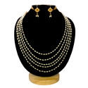 Exquisite Gold Plated Pearl Mala