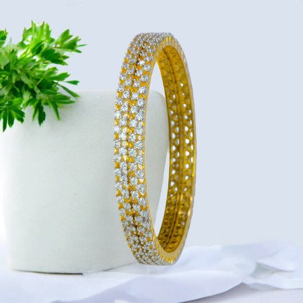 One Gram Gold Plated American Diamond Bangles