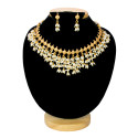 Exquisite Gold Plated Pearl Hanging Choker