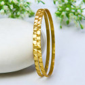 Trendy Gold Plated Daily Wear Designer Glass Cutting Bangles