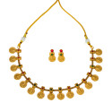 Contemporary Antique Lakshmi Kasu Necklace Set