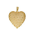 Gold Plated Designer Net Heart Pendant