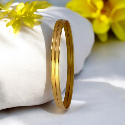 Trendy Gold Plated Plain Medium Bangles