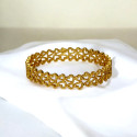 Beautiful Gold Plated Designer Broad Heart Bangle