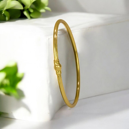 Simple Gold Plated Plain Bangle For Women