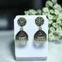 Fashion Black Metal Oxidized Jimikki/Jhumka Earrings