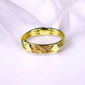 Gold Plated Knot and Heart Finger Ring