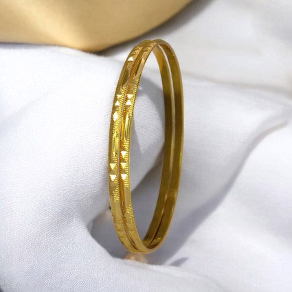 Stylish Gold Plated Designer Daily Wear Bangles