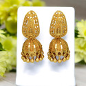 Small Gold Plated Leaf Studs Umbrella Jumkas