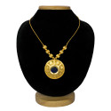 Classic Gold Plated Enamel Pendant Necklace