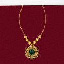 Ethnic Gold Plated Enamel Floral Pendant Necklace