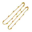 Elegant Gold Plated Bead Link Chain Anklets