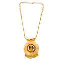 Traditional Gold-Plated Lakshmi Kasu Pendant Necklace