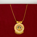Traditional Gold-Plated Lakshmi Kasu Pendant Necklace