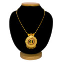 Traditional Gold-Plated Lakshmi Kasu Pendant Necklace