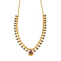 Traditional Gold Plated Ruby Blue Mango Long Necklace