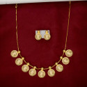 Gold Plated Lakshmi Coin Kasumala Cash Necklace Set