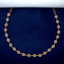 Marvelous Gold Plated Round Stone Necklace