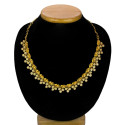 Mind-blowing Gold Plated Floral Vine Stone Necklace