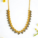 Mind-blowing Gold Plated Floral Vine Stone Necklace