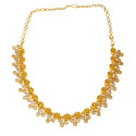Mind-blowing Gold Plated Floral Vine Stone Necklace