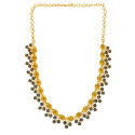 Mind-blowing Gold Plated Floral Vine Stone Necklace