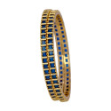 Gold Plated Square Semi Precious Stone Bangles